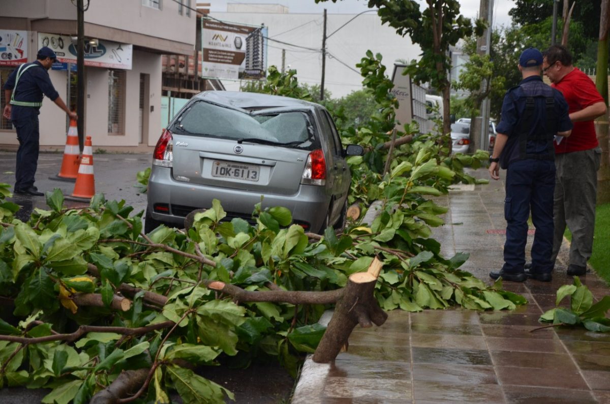 Vendaval provoca prejuízos pela região