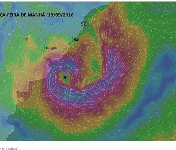 Ciclone traz chuva intensa e ventos fortes