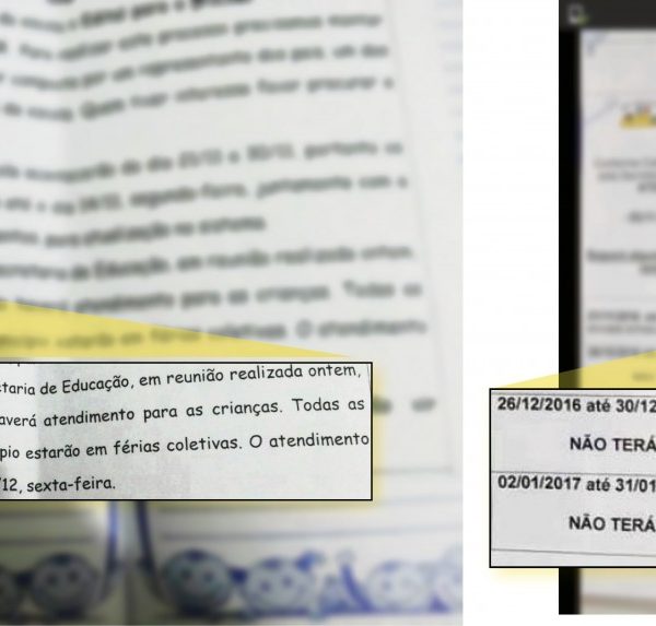 Informação sobre férias coletivas nas creches provoca impasse