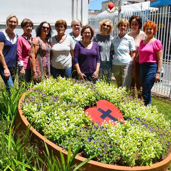 Oase Priscila doa  mudas para plantar no jardim da igreja