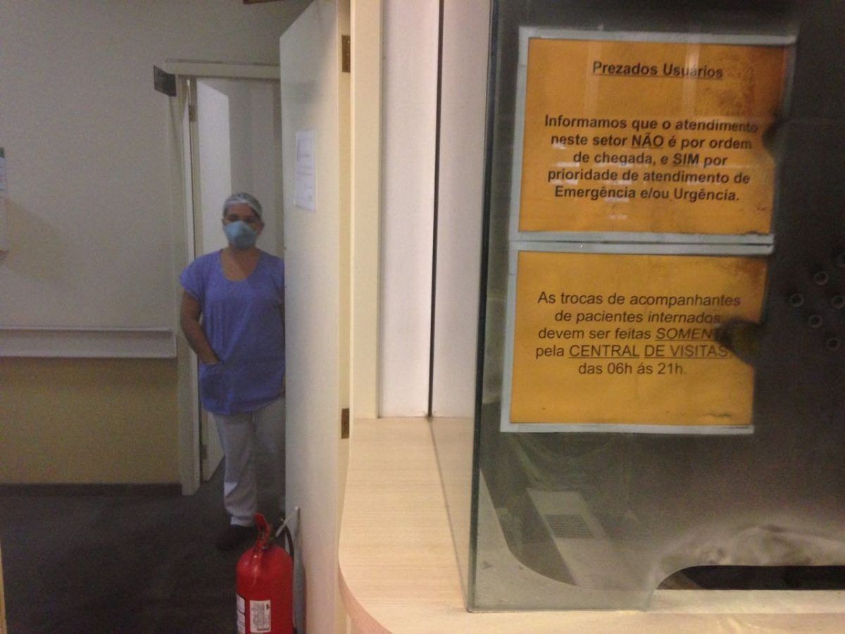 Homem ateia fogo no Setor de Emergência do Hospital Bruno Born