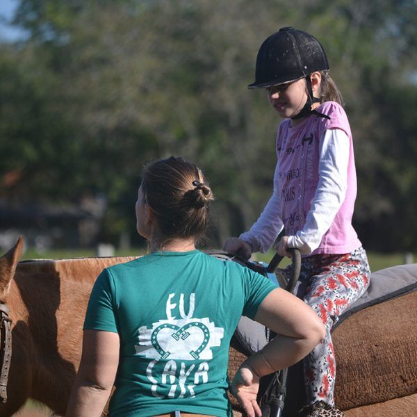 De cima do cavalo