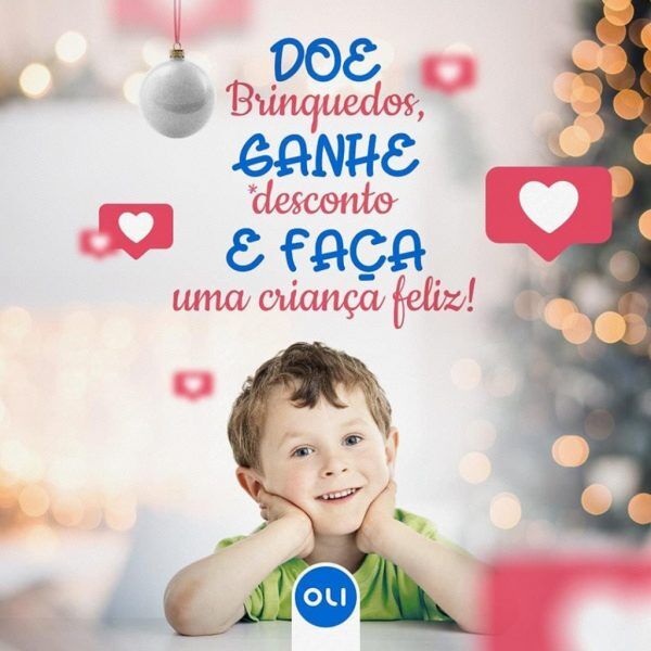 Doe brinquedos, ganhe desconto e faça uma criança feliz