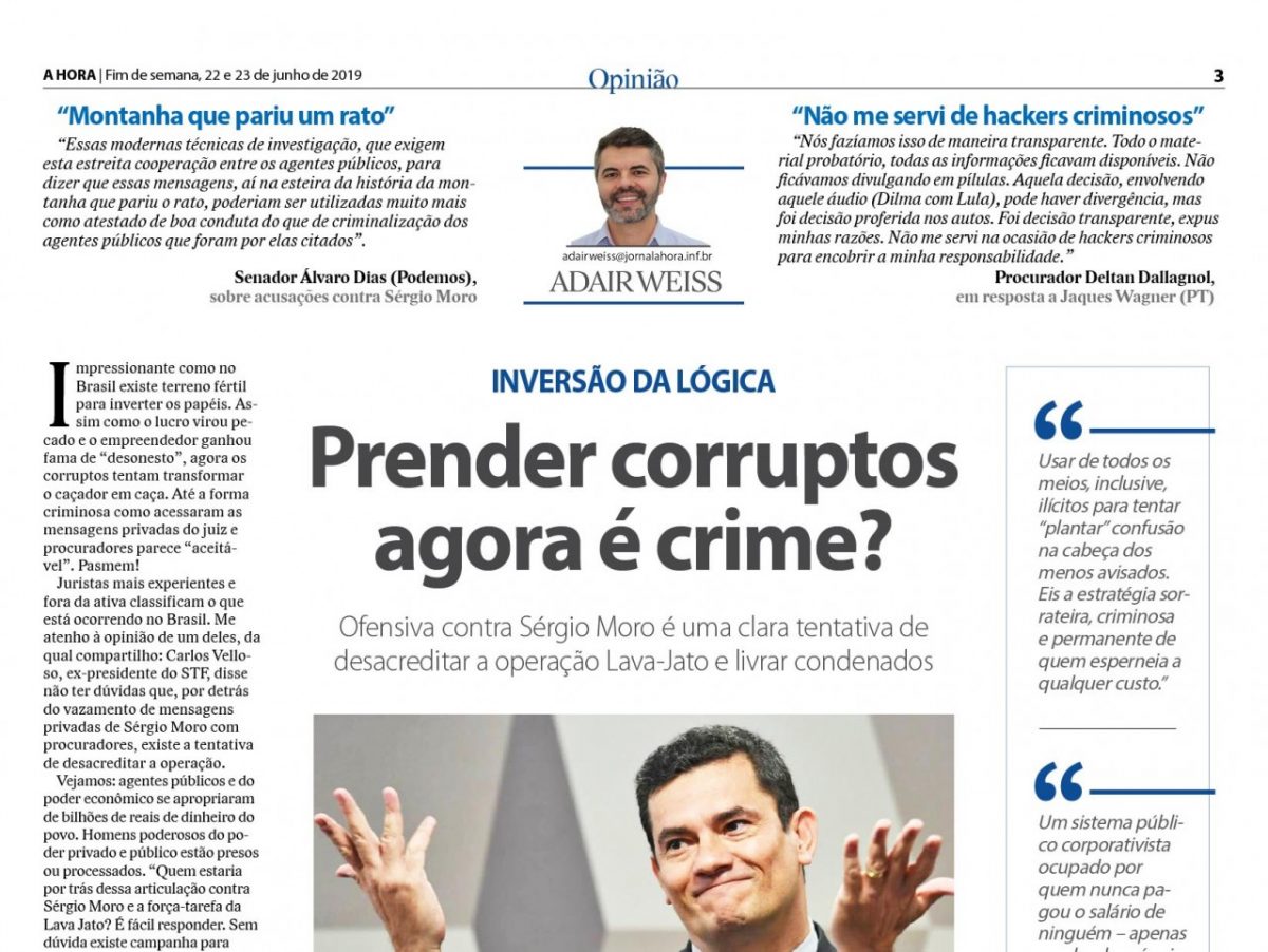 Prender corruptos  agora é crime?