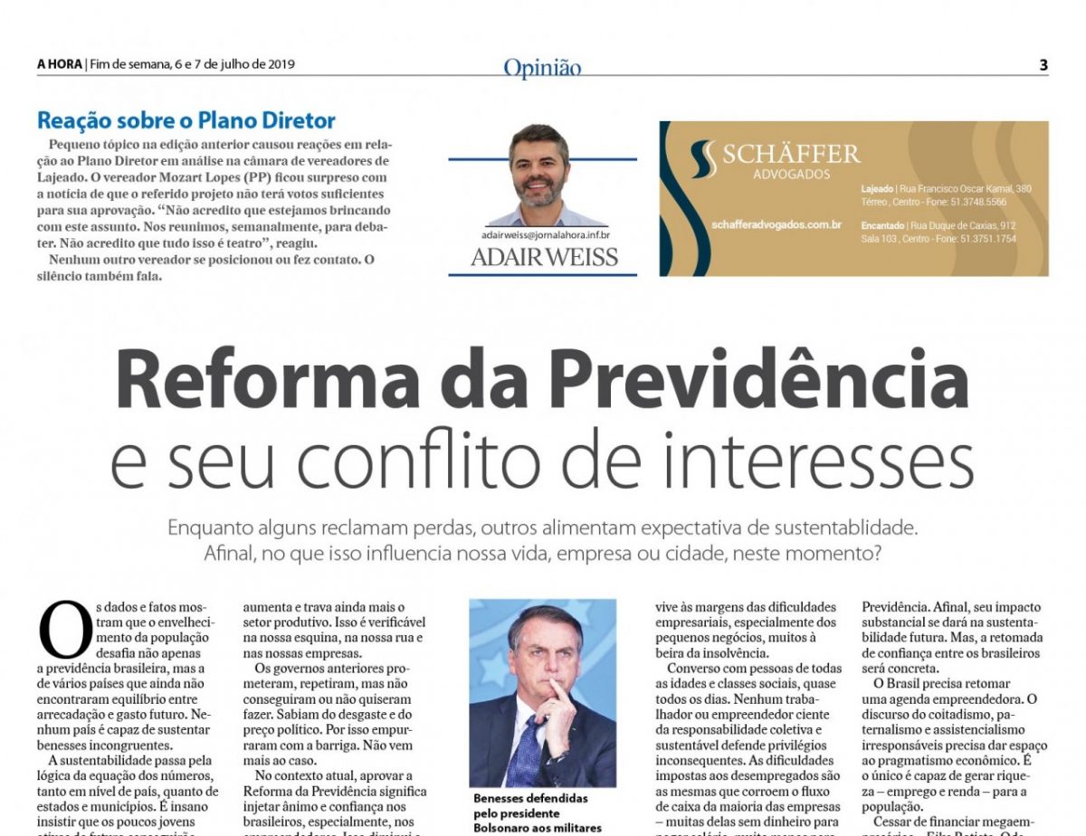 Reforma da Previdência  e seu conflito de interesses