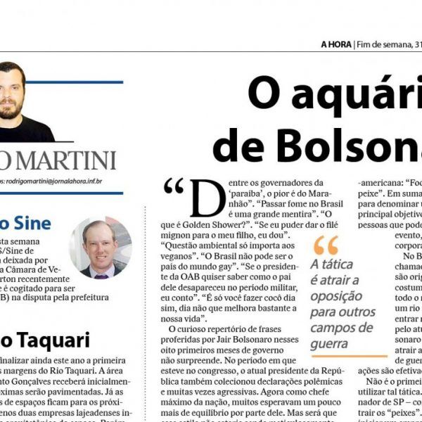 O aquário de Bolsonaro