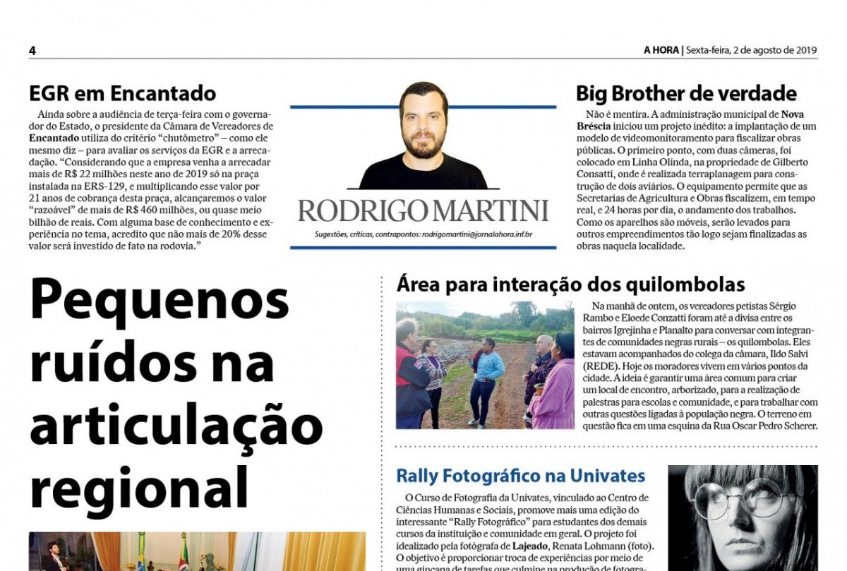 Pequenos ruídos na articulação regional