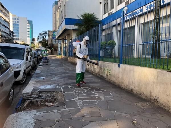 Prefeitura de Lajeado aplica sanitizante em pontos estratégicos