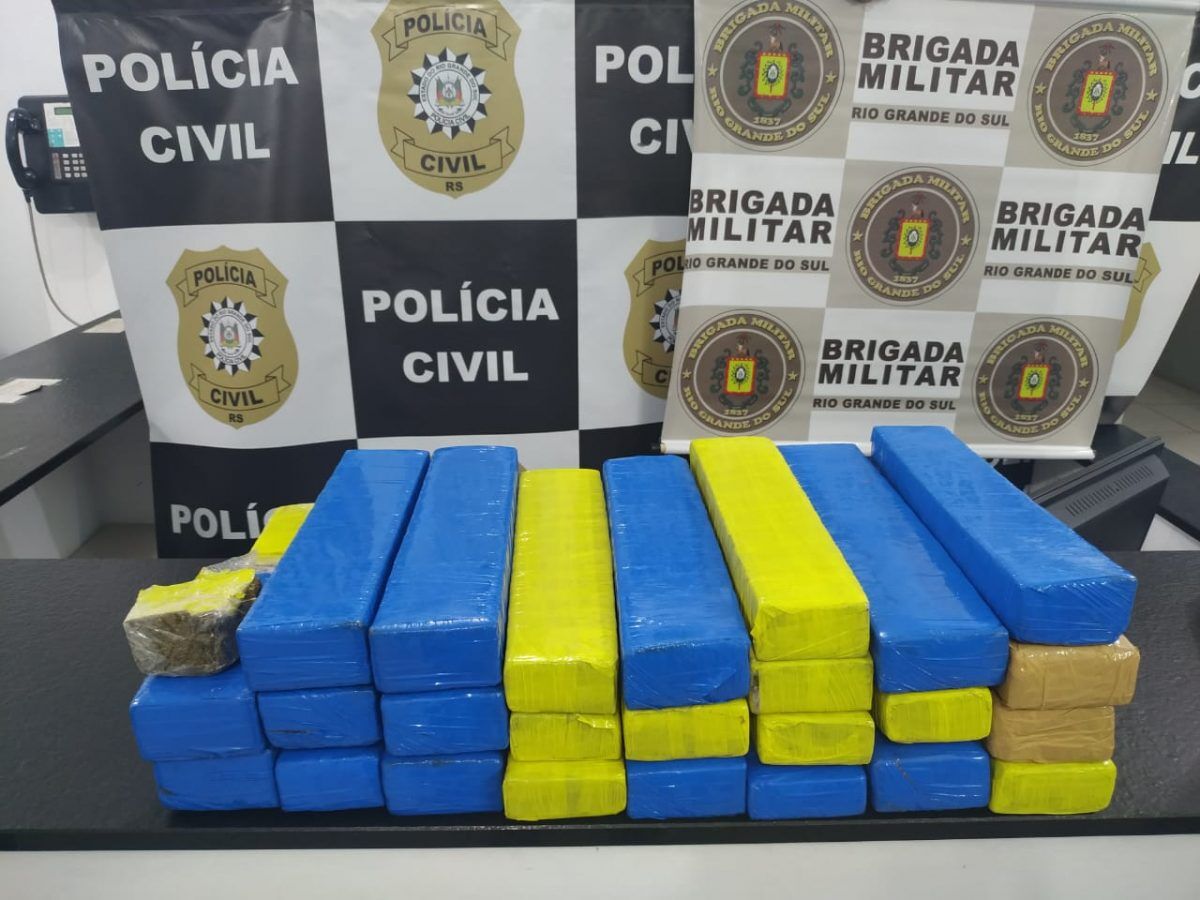 BM e PC de Estrela apreendem 30 quilos de maconha