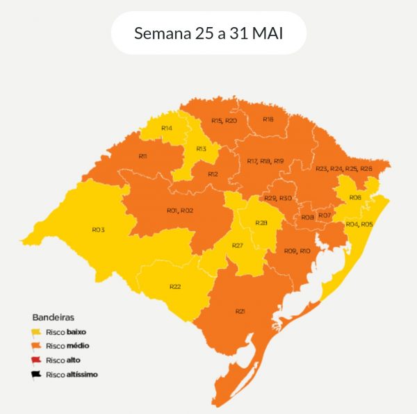 Região de Lajeado continua com bandeira laranja