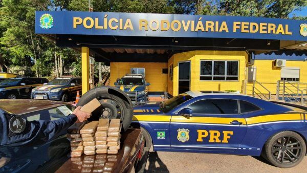 PRF apreende 19 quilos de maconha escondidos em pneus de veículo