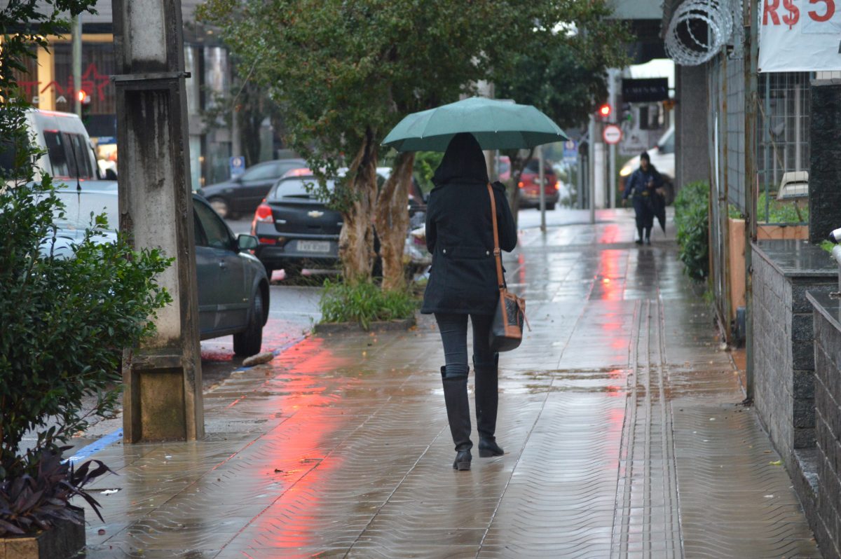 Quarta-feira de chuva e sensação de frio