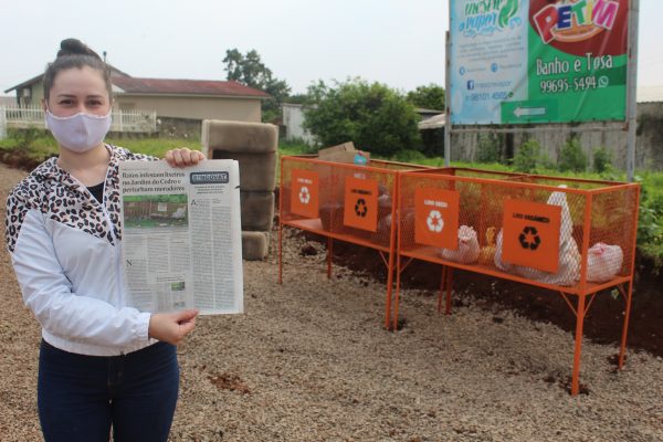 Após reportagem, governo  troca lixeiras no Cedro