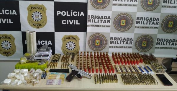 Polícia apreende mais de 1,1 mil munições, explosivos e drogas em Estrela