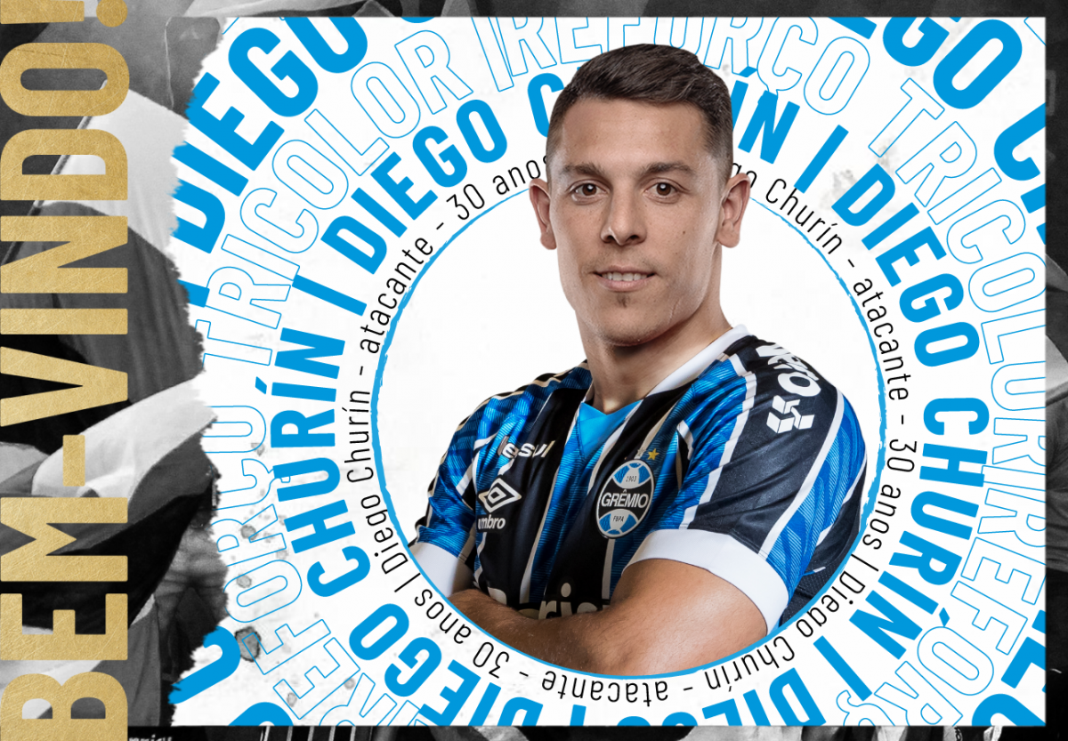 Grêmio anuncia a contratação de Diego Churín