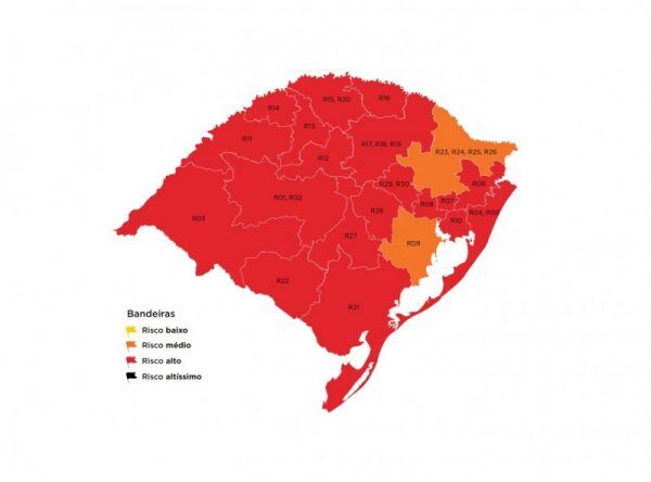 Com um recurso deferido, mapa definitivo fica com 19 regiões em vermelho e duas em laranja na 37ª rodada