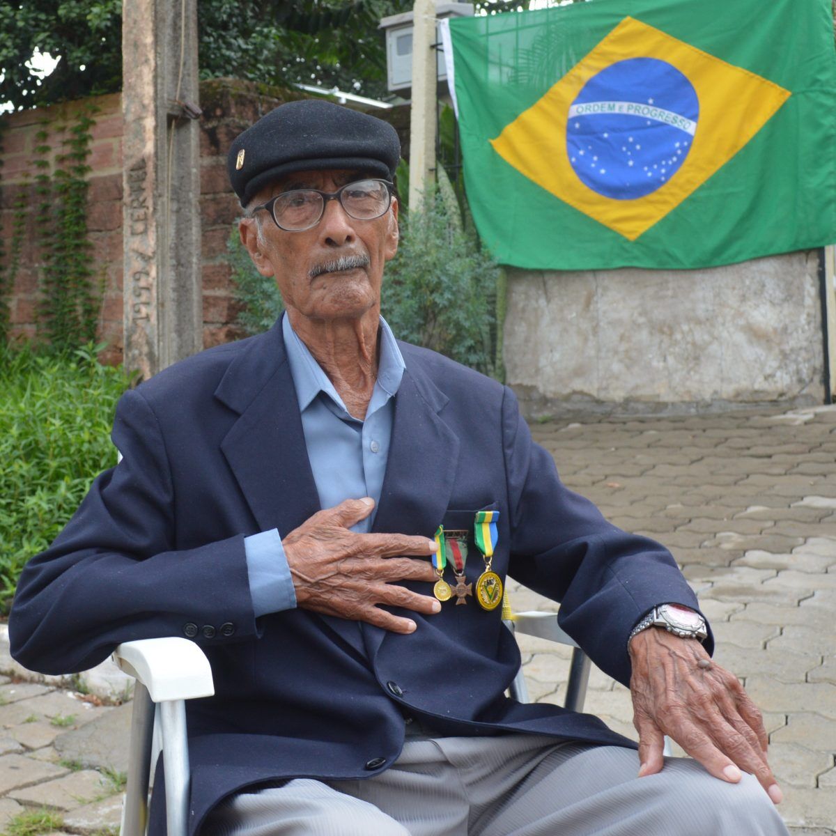 Exército homenageia ex-combatente da 2ª Guerra Mundial em Lajeado