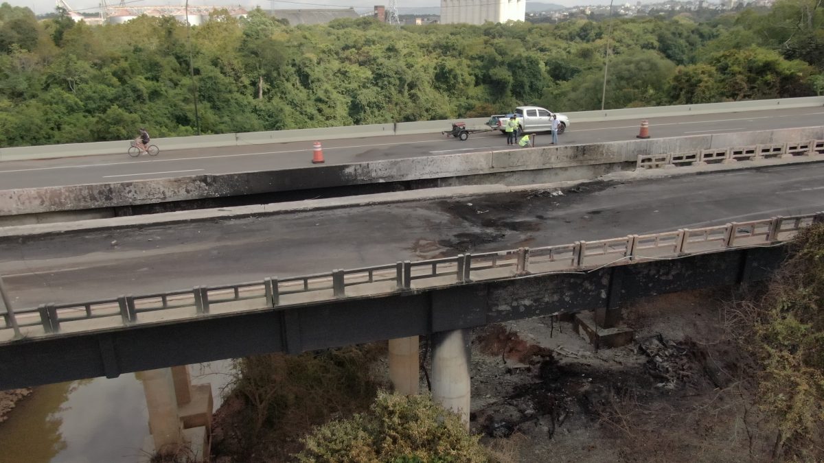 Vídeo: Confira como está a ponte da BR-386 após explosão