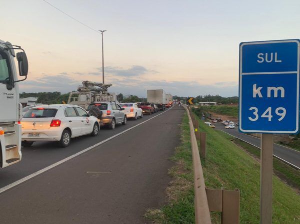 BR-386 registra congestionamento no final da tarde desta segunda-feira