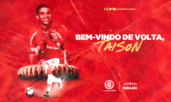 Taison está de volta ao Internacional