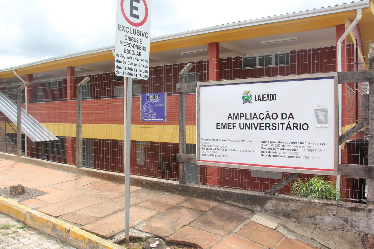 Três escolas municipais de Lajeado recebem obras de ampliação