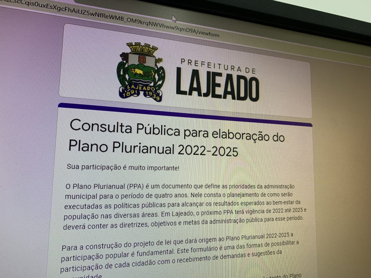 Lajeado lança Consulta Pública para elaboração do Plano Plurianual