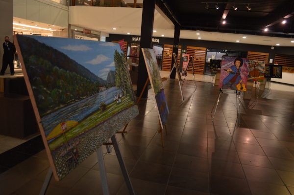 Exposição arrecada alimentos para Apae e Slan