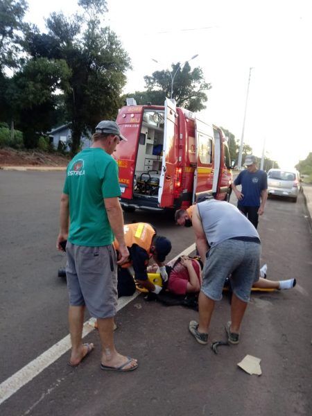 Colisão deixa motociclista ferido em Lajeado