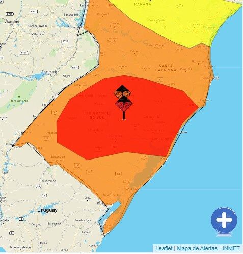 Inmet alerta para risco de temporais nas próximas horas