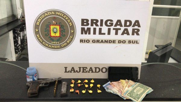 BM prende homem por tráfico de drogas e porte ilegal de arma em Lajeado