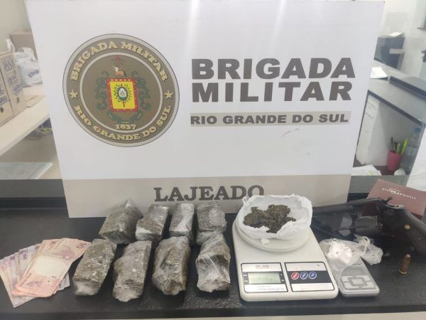 Jovem de 19 anos é preso por tráfico de drogas e porte de arma em Lajeado