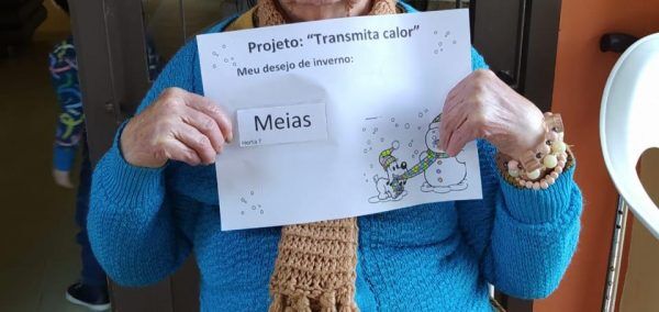 Doações aquecem inverno de idosos
