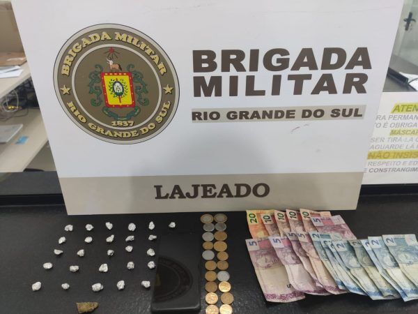 Jovem é detido por tráfico de drogas no Cantão, em Lajeado