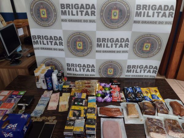 Brigada Militar prende dois homens por furto em mercados