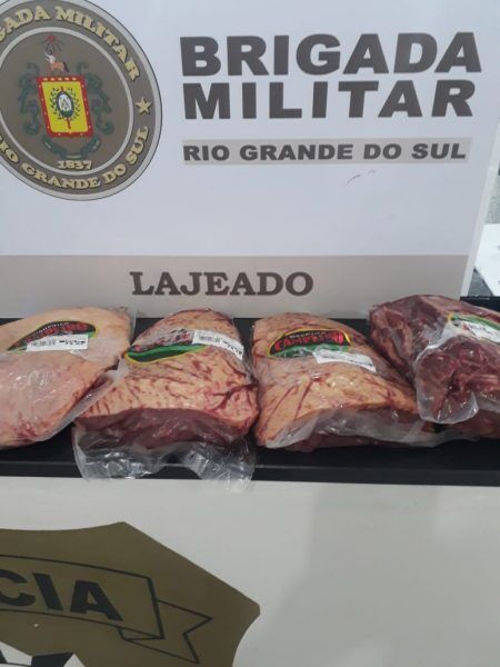 Homem rouba carne de supermercado e é preso pela Brigada