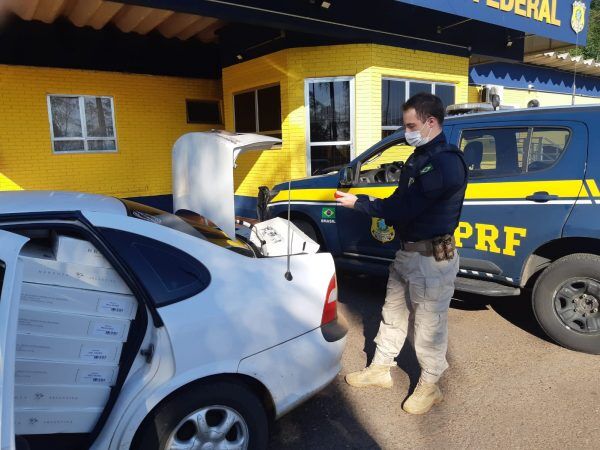 PRF apreende carga de bebidas ilegais na BR-386
