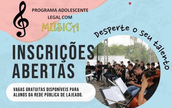 Programa Adolescente Legal com Música abre novas vagas