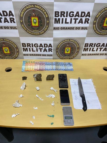 Brigada Militar prende jovem por tráfico de drogas em Estrela