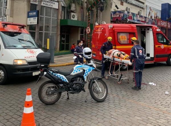 Motociclista fica ferida em acidente na Júlio de Castilhos, em Lajeado