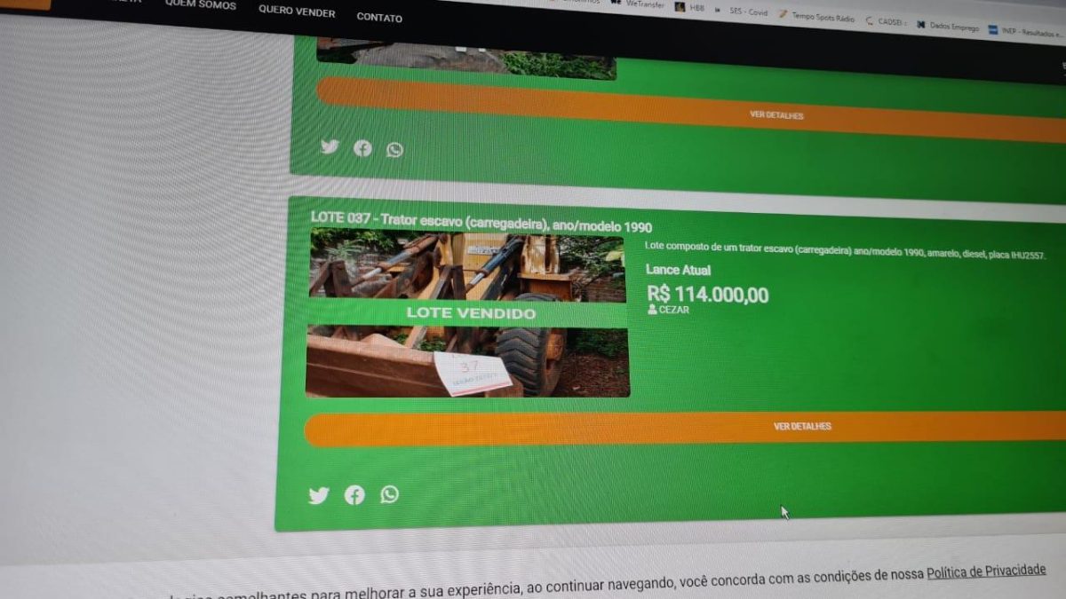 Leilão de bens inservíveis da Prefeitura de Lajeado arrecada R$ 310 mil