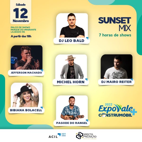 Sunset Mix com artistas regionais substitui show de Xamã na Expovale