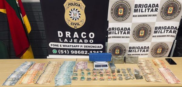 Quatro indivíduos são presos por tráfico de drogas em Lajeado