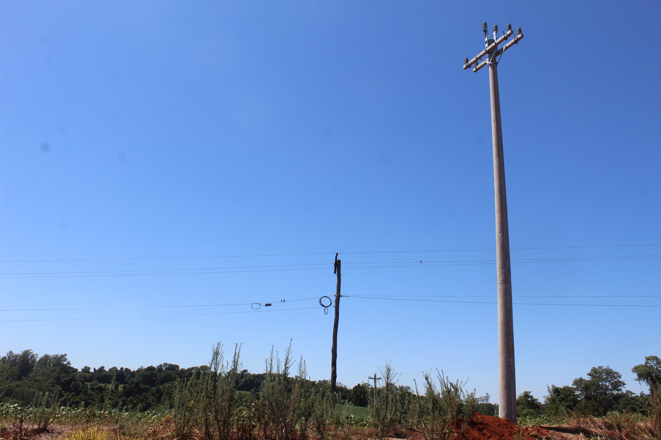 Concessionária substitui 13 quilômetros da rede elétrica