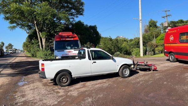 Acidente deixa motociclista ferido na ERS-130, em Arroio do Meio