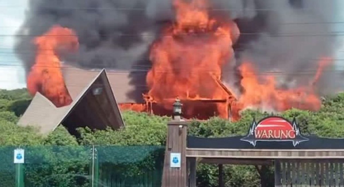 Incêndio de grandes proporções atinge o WARUNG Beach Club na Praia