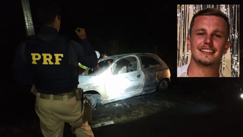 Homem morre após carro pegar fogo na BR-386, em Marques de Souza