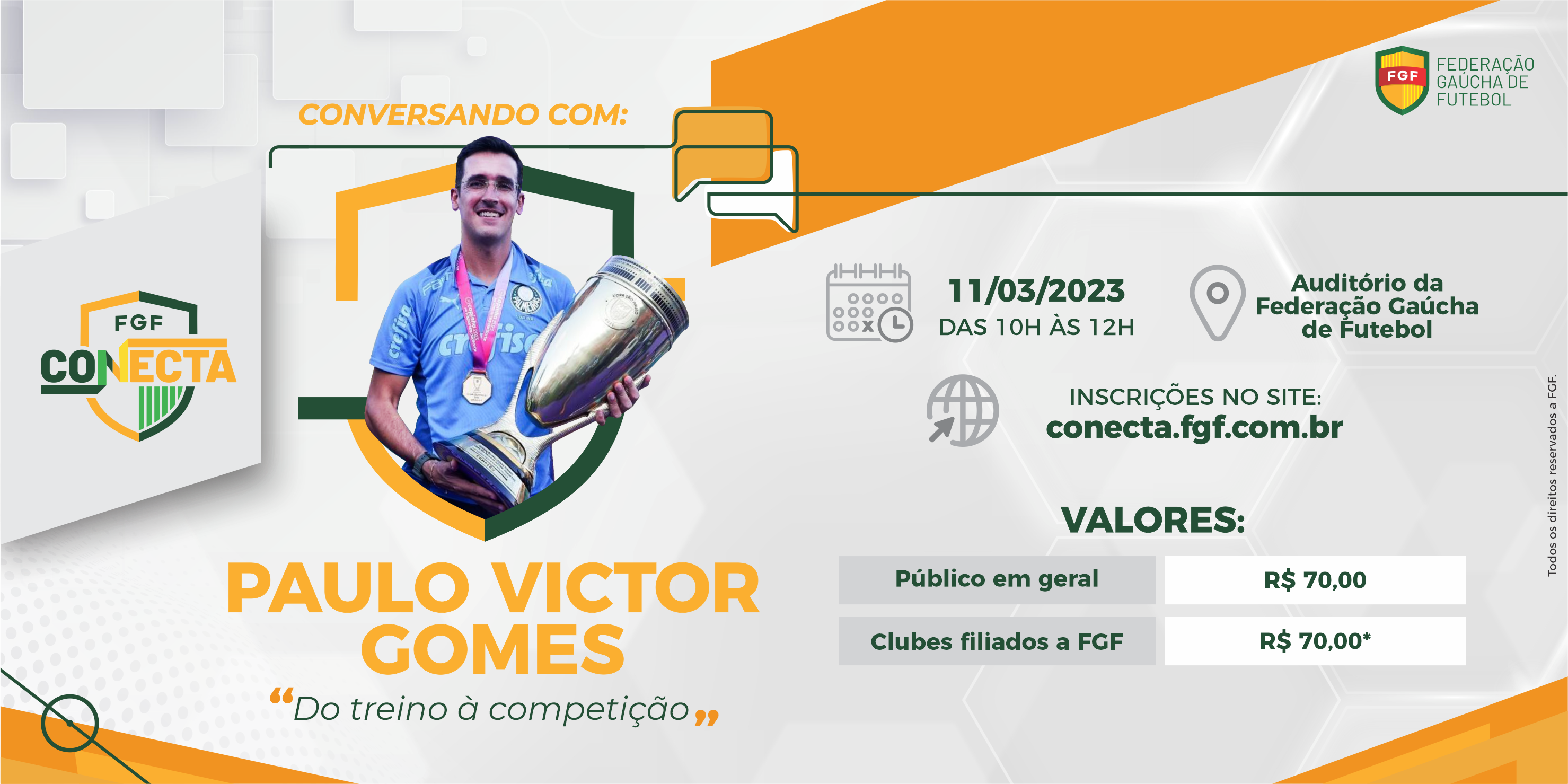 FGF Conecta promove primeiro evento de 2023 com o treinador Paulo Victor Gomes