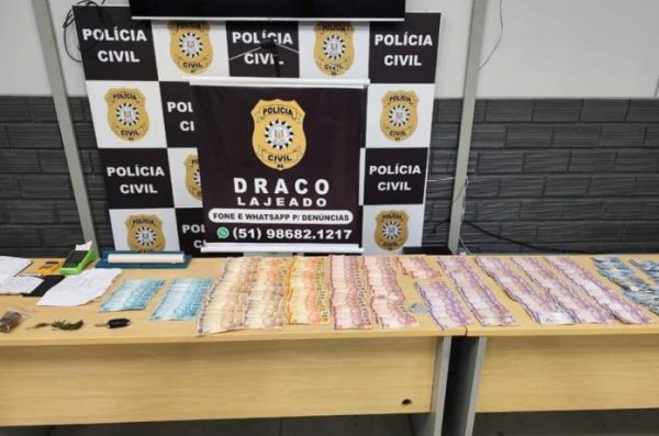 Suspeito de envolvimento com o tráfico é preso com R$ 4,7 mil em Lajeado