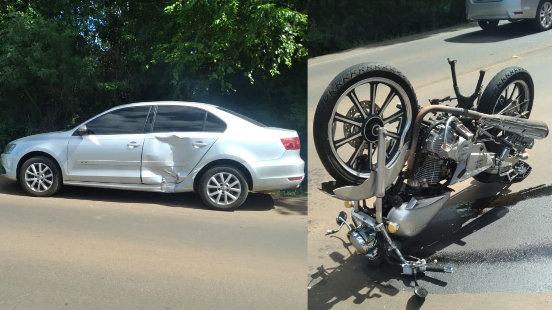 Acidente deixa motociclista ferida na ERS-128, em Teutônia