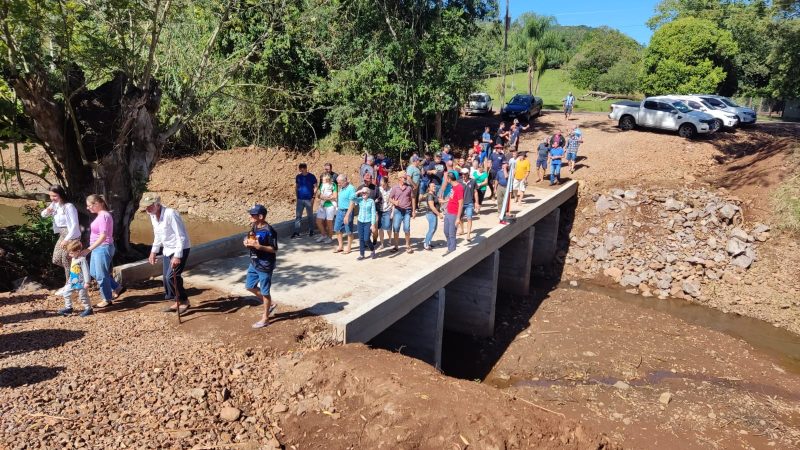 Inaugurada nova ponte em Arroio Alegre, Forquetinha